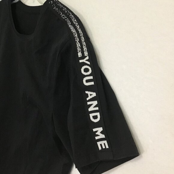Giorgio Armani You And Me Black Crew Neck T-Shirt  Size L - Picture 7 of 10